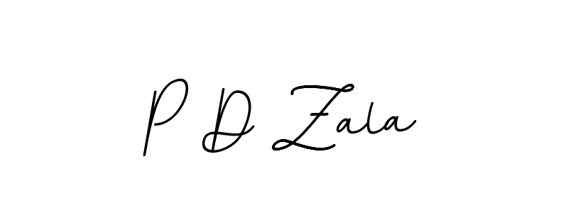 Use a signature maker to create a handwritten signature online. With this signature software, you can design (BallpointsItalic-DORy9) your own signature for name P D Zala. P D Zala signature style 11 images and pictures png