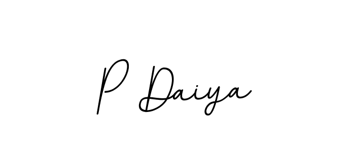 You should practise on your own different ways (BallpointsItalic-DORy9) to write your name (P Daiya) in signature. don't let someone else do it for you. P Daiya signature style 11 images and pictures png