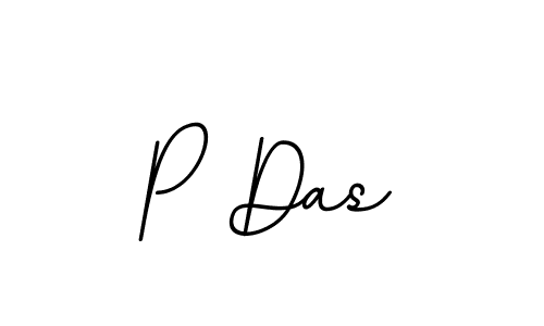 Create a beautiful signature design for name P Das. With this signature (BallpointsItalic-DORy9) fonts, you can make a handwritten signature for free. P Das signature style 11 images and pictures png