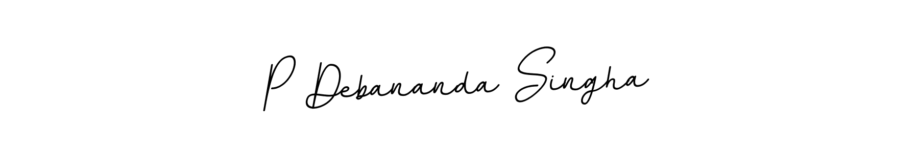 Make a beautiful signature design for name P Debananda Singha. With this signature (BallpointsItalic-DORy9) style, you can create a handwritten signature for free. P Debananda Singha signature style 11 images and pictures png