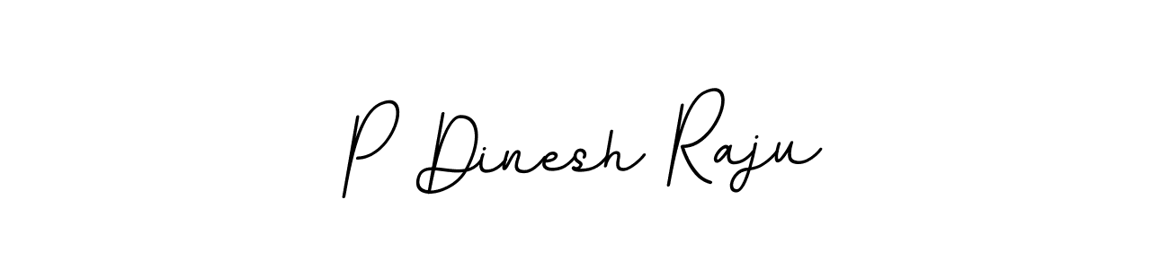 Create a beautiful signature design for name P Dinesh Raju. With this signature (BallpointsItalic-DORy9) fonts, you can make a handwritten signature for free. P Dinesh Raju signature style 11 images and pictures png