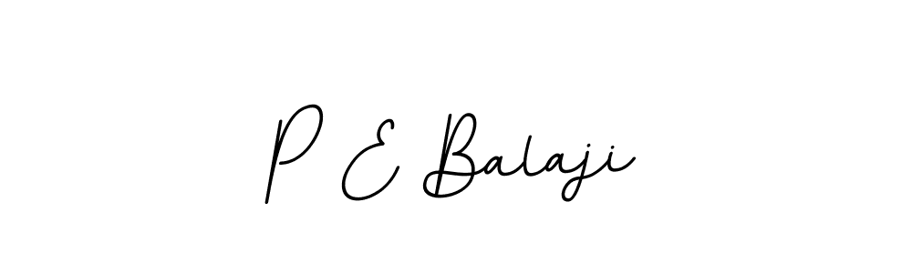 The best way (BallpointsItalic-DORy9) to make a short signature is to pick only two or three words in your name. The name P E Balaji include a total of six letters. For converting this name. P E Balaji signature style 11 images and pictures png