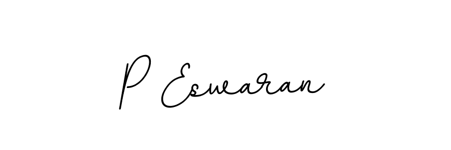 Create a beautiful signature design for name P Eswaran. With this signature (BallpointsItalic-DORy9) fonts, you can make a handwritten signature for free. P Eswaran signature style 11 images and pictures png