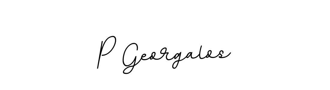 Design your own signature with our free online signature maker. With this signature software, you can create a handwritten (BallpointsItalic-DORy9) signature for name P Georgalos. P Georgalos signature style 11 images and pictures png