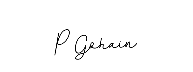 P Gohain stylish signature style. Best Handwritten Sign (BallpointsItalic-DORy9) for my name. Handwritten Signature Collection Ideas for my name P Gohain. P Gohain signature style 11 images and pictures png