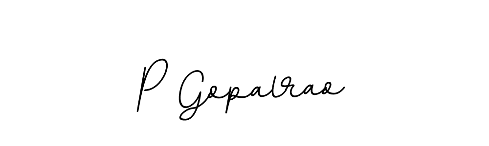 Create a beautiful signature design for name P Gopalrao. With this signature (BallpointsItalic-DORy9) fonts, you can make a handwritten signature for free. P Gopalrao signature style 11 images and pictures png