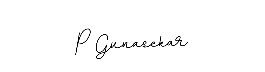 P Gunasekar stylish signature style. Best Handwritten Sign (BallpointsItalic-DORy9) for my name. Handwritten Signature Collection Ideas for my name P Gunasekar. P Gunasekar signature style 11 images and pictures png