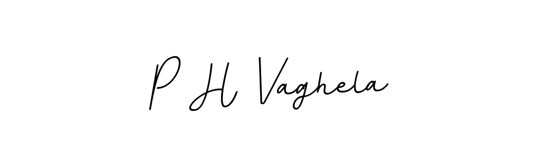 The best way (BallpointsItalic-DORy9) to make a short signature is to pick only two or three words in your name. The name P H Vaghela include a total of six letters. For converting this name. P H Vaghela signature style 11 images and pictures png