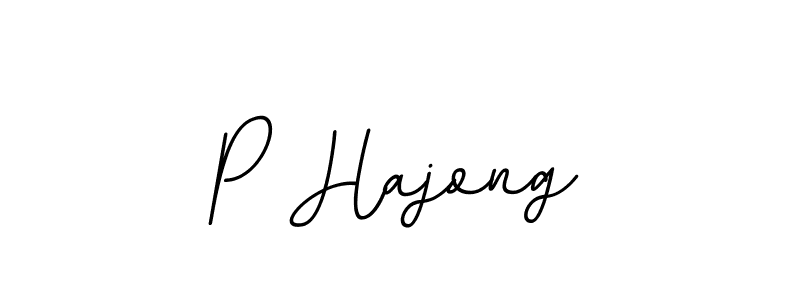 Design your own signature with our free online signature maker. With this signature software, you can create a handwritten (BallpointsItalic-DORy9) signature for name P Hajong. P Hajong signature style 11 images and pictures png