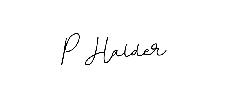 Create a beautiful signature design for name P Halder. With this signature (BallpointsItalic-DORy9) fonts, you can make a handwritten signature for free. P Halder signature style 11 images and pictures png