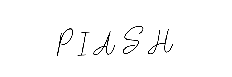 How to make P I A S H name signature. Use BallpointsItalic-DORy9 style for creating short signs online. This is the latest handwritten sign. P I A S H signature style 11 images and pictures png