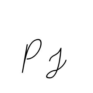 How to make P J signature? BallpointsItalic-DORy9 is a professional autograph style. Create handwritten signature for P J name. P J signature style 11 images and pictures png