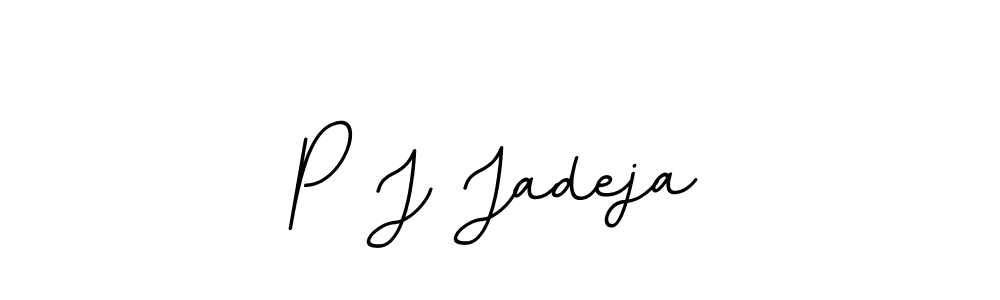 P J Jadeja stylish signature style. Best Handwritten Sign (BallpointsItalic-DORy9) for my name. Handwritten Signature Collection Ideas for my name P J Jadeja. P J Jadeja signature style 11 images and pictures png