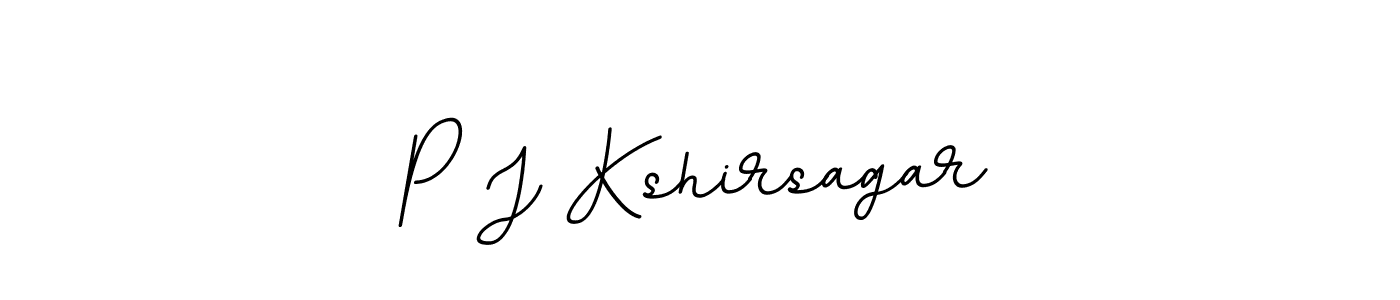You should practise on your own different ways (BallpointsItalic-DORy9) to write your name (P J Kshirsagar) in signature. don't let someone else do it for you. P J Kshirsagar signature style 11 images and pictures png