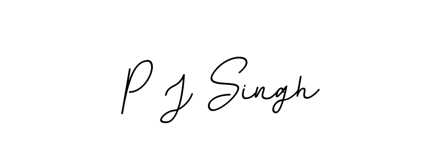 The best way (BallpointsItalic-DORy9) to make a short signature is to pick only two or three words in your name. The name P J Singh include a total of six letters. For converting this name. P J Singh signature style 11 images and pictures png