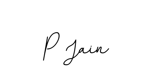 Create a beautiful signature design for name P Jain. With this signature (BallpointsItalic-DORy9) fonts, you can make a handwritten signature for free. P Jain signature style 11 images and pictures png