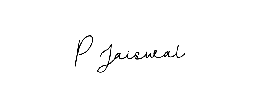 Create a beautiful signature design for name P Jaiswal. With this signature (BallpointsItalic-DORy9) fonts, you can make a handwritten signature for free. P Jaiswal signature style 11 images and pictures png