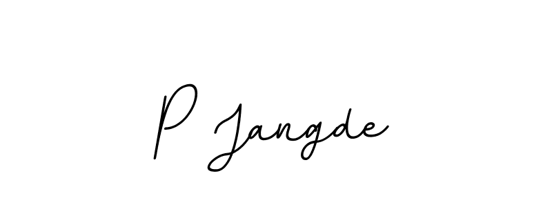 Create a beautiful signature design for name P Jangde. With this signature (BallpointsItalic-DORy9) fonts, you can make a handwritten signature for free. P Jangde signature style 11 images and pictures png