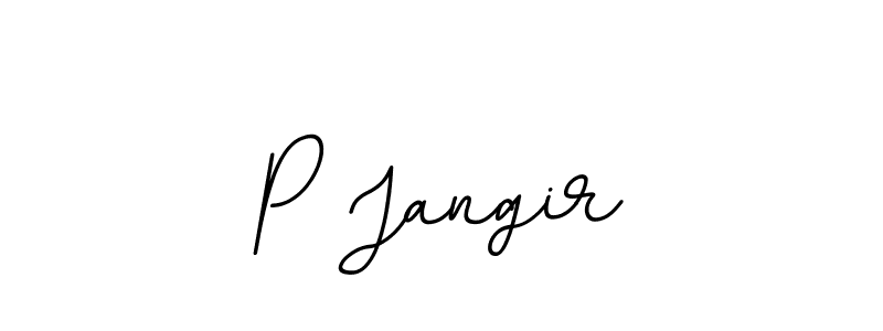 Design your own signature with our free online signature maker. With this signature software, you can create a handwritten (BallpointsItalic-DORy9) signature for name P Jangir. P Jangir signature style 11 images and pictures png