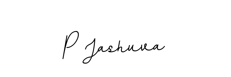 How to make P Jashuva name signature. Use BallpointsItalic-DORy9 style for creating short signs online. This is the latest handwritten sign. P Jashuva signature style 11 images and pictures png