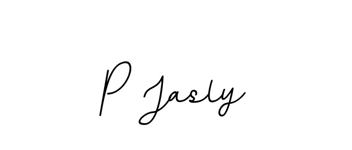 You should practise on your own different ways (BallpointsItalic-DORy9) to write your name (P Jasly) in signature. don't let someone else do it for you. P Jasly signature style 11 images and pictures png