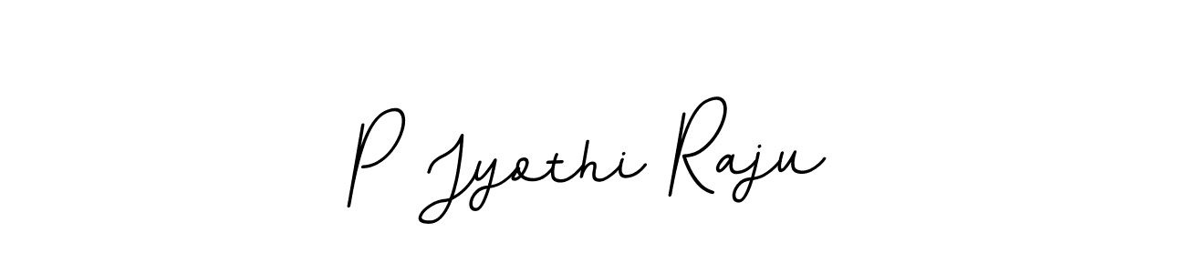 How to make P Jyothi Raju name signature. Use BallpointsItalic-DORy9 style for creating short signs online. This is the latest handwritten sign. P Jyothi Raju signature style 11 images and pictures png