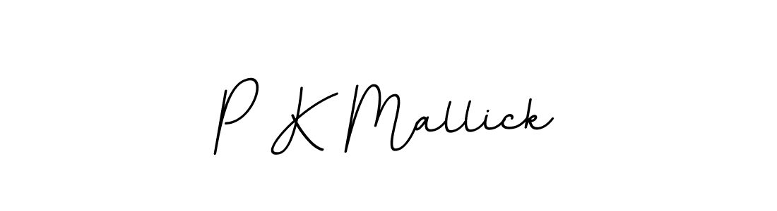 How to make P K Mallick name signature. Use BallpointsItalic-DORy9 style for creating short signs online. This is the latest handwritten sign. P K Mallick signature style 11 images and pictures png