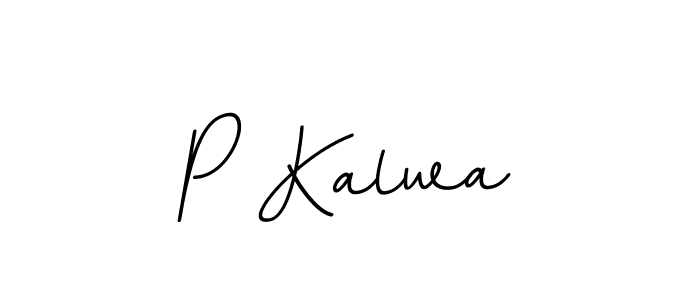 Design your own signature with our free online signature maker. With this signature software, you can create a handwritten (BallpointsItalic-DORy9) signature for name P Kalwa. P Kalwa signature style 11 images and pictures png