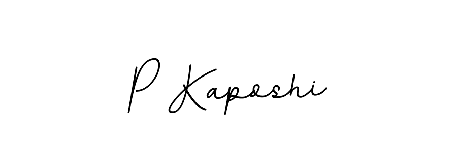 Use a signature maker to create a handwritten signature online. With this signature software, you can design (BallpointsItalic-DORy9) your own signature for name P Kaposhi. P Kaposhi signature style 11 images and pictures png