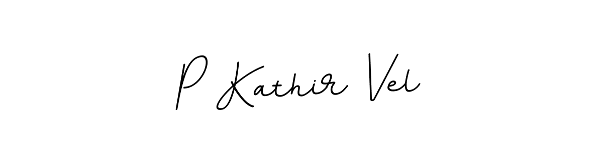 You should practise on your own different ways (BallpointsItalic-DORy9) to write your name (P Kathir Vel) in signature. don't let someone else do it for you. P Kathir Vel signature style 11 images and pictures png