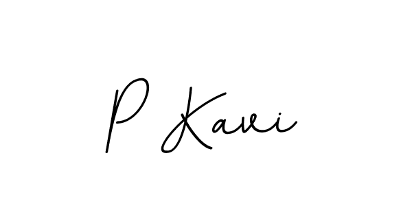 Design your own signature with our free online signature maker. With this signature software, you can create a handwritten (BallpointsItalic-DORy9) signature for name P Kavi. P Kavi signature style 11 images and pictures png