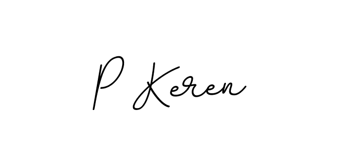 The best way (BallpointsItalic-DORy9) to make a short signature is to pick only two or three words in your name. The name P Keren include a total of six letters. For converting this name. P Keren signature style 11 images and pictures png