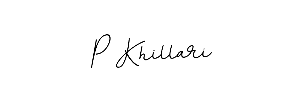 This is the best signature style for the P Khillari name. Also you like these signature font (BallpointsItalic-DORy9). Mix name signature. P Khillari signature style 11 images and pictures png