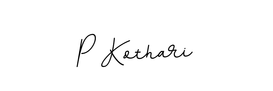 Design your own signature with our free online signature maker. With this signature software, you can create a handwritten (BallpointsItalic-DORy9) signature for name P Kothari. P Kothari signature style 11 images and pictures png