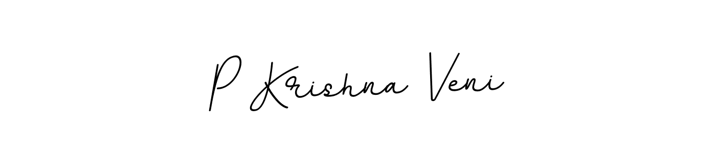 Design your own signature with our free online signature maker. With this signature software, you can create a handwritten (BallpointsItalic-DORy9) signature for name P Krishna Veni. P Krishna Veni signature style 11 images and pictures png