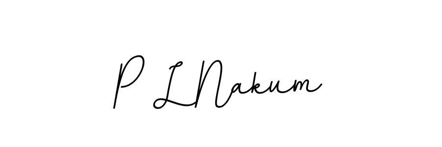 Use a signature maker to create a handwritten signature online. With this signature software, you can design (BallpointsItalic-DORy9) your own signature for name P L Nakum. P L Nakum signature style 11 images and pictures png