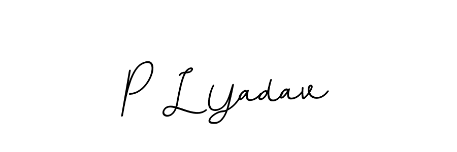 if you are searching for the best signature style for your name P L Yadav. so please give up your signature search. here we have designed multiple signature styles  using BallpointsItalic-DORy9. P L Yadav signature style 11 images and pictures png