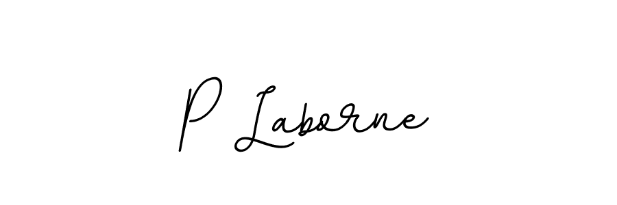 Create a beautiful signature design for name P Laborne. With this signature (BallpointsItalic-DORy9) fonts, you can make a handwritten signature for free. P Laborne signature style 11 images and pictures png