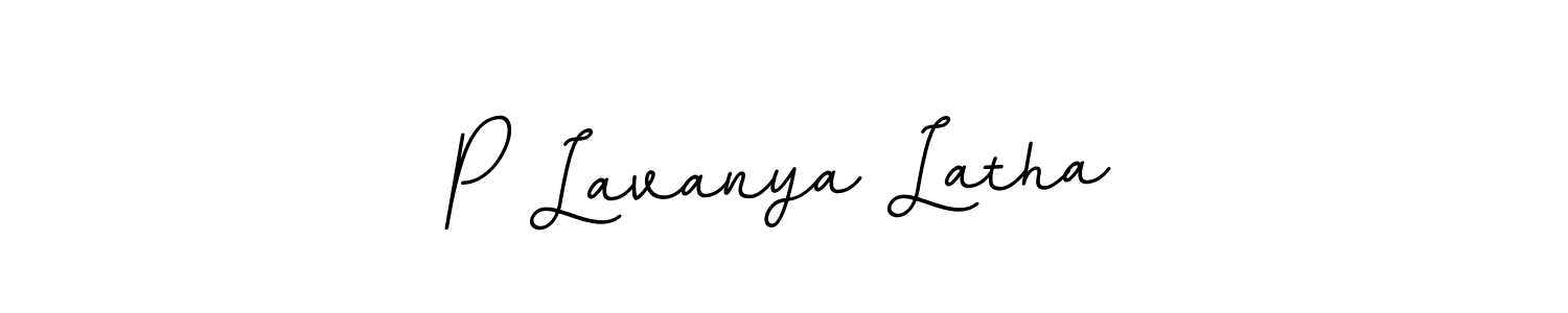 Make a beautiful signature design for name P Lavanya Latha. With this signature (BallpointsItalic-DORy9) style, you can create a handwritten signature for free. P Lavanya Latha signature style 11 images and pictures png