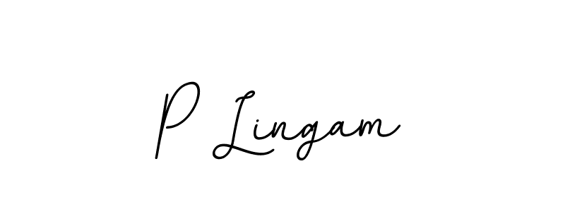 The best way (BallpointsItalic-DORy9) to make a short signature is to pick only two or three words in your name. The name P Lingam include a total of six letters. For converting this name. P Lingam signature style 11 images and pictures png