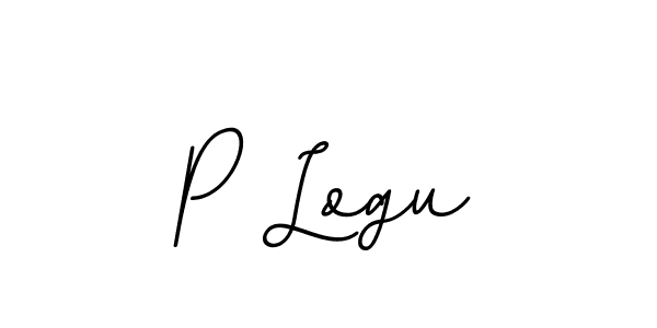 Use a signature maker to create a handwritten signature online. With this signature software, you can design (BallpointsItalic-DORy9) your own signature for name P Logu. P Logu signature style 11 images and pictures png