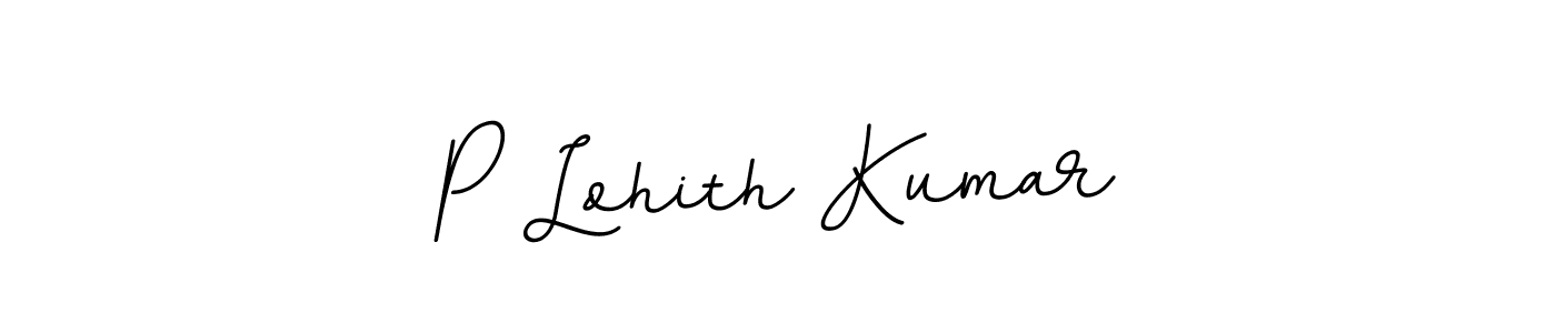 Create a beautiful signature design for name P Lohith Kumar. With this signature (BallpointsItalic-DORy9) fonts, you can make a handwritten signature for free. P Lohith Kumar signature style 11 images and pictures png