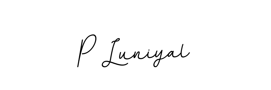 You can use this online signature creator to create a handwritten signature for the name P Luniyal. This is the best online autograph maker. P Luniyal signature style 11 images and pictures png