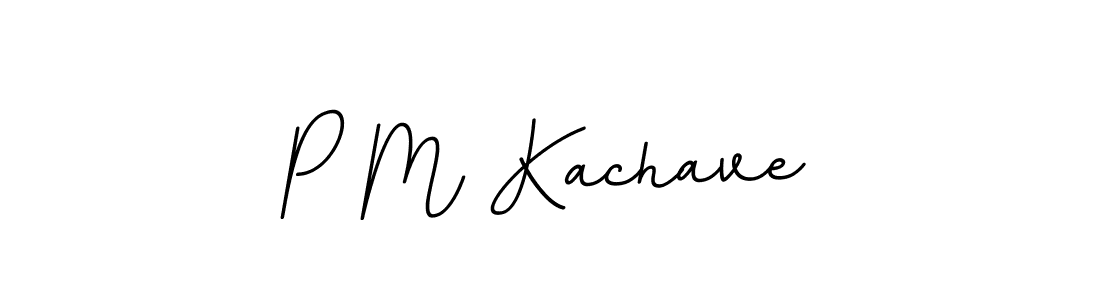 How to make P M Kachave name signature. Use BallpointsItalic-DORy9 style for creating short signs online. This is the latest handwritten sign. P M Kachave signature style 11 images and pictures png