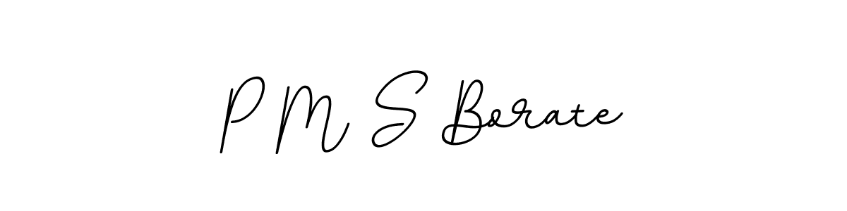 Make a beautiful signature design for name P M S Borate. With this signature (BallpointsItalic-DORy9) style, you can create a handwritten signature for free. P M S Borate signature style 11 images and pictures png