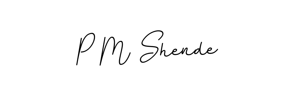 Use a signature maker to create a handwritten signature online. With this signature software, you can design (BallpointsItalic-DORy9) your own signature for name P M Shende. P M Shende signature style 11 images and pictures png