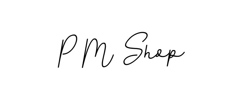 How to Draw P M Shop signature style? BallpointsItalic-DORy9 is a latest design signature styles for name P M Shop. P M Shop signature style 11 images and pictures png