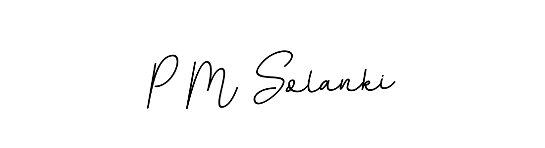 Make a beautiful signature design for name P M Solanki. With this signature (BallpointsItalic-DORy9) style, you can create a handwritten signature for free. P M Solanki signature style 11 images and pictures png