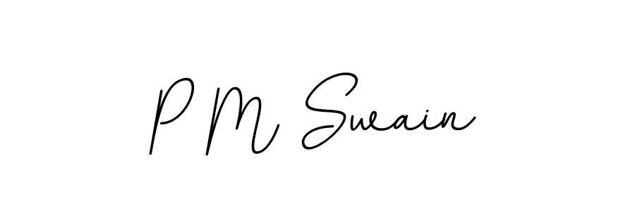 Use a signature maker to create a handwritten signature online. With this signature software, you can design (BallpointsItalic-DORy9) your own signature for name P M Swain. P M Swain signature style 11 images and pictures png