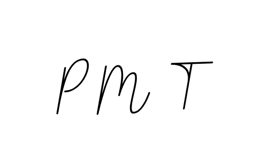 You should practise on your own different ways (BallpointsItalic-DORy9) to write your name (P M T) in signature. don't let someone else do it for you. P M T signature style 11 images and pictures png